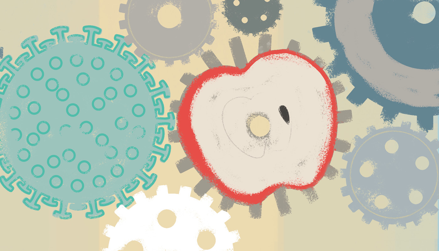 an artistic illustration of the topics in a school reopening checklist